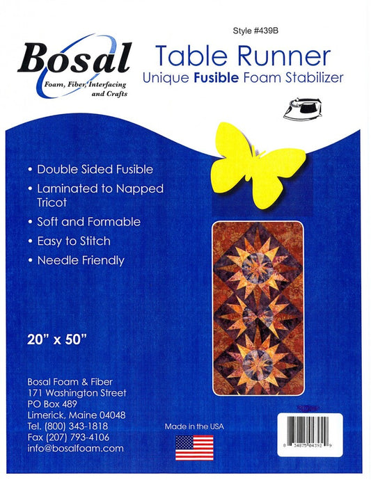 Table Runner Double Sided Fusible Foam 508 mm x 1270 mm for applique, sewing and craft projects