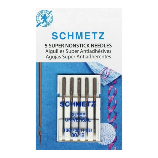 Schmetz Needles - Super Nonstick Needle 80/12 Machine Needle 5 Pack , quilting and needlework
