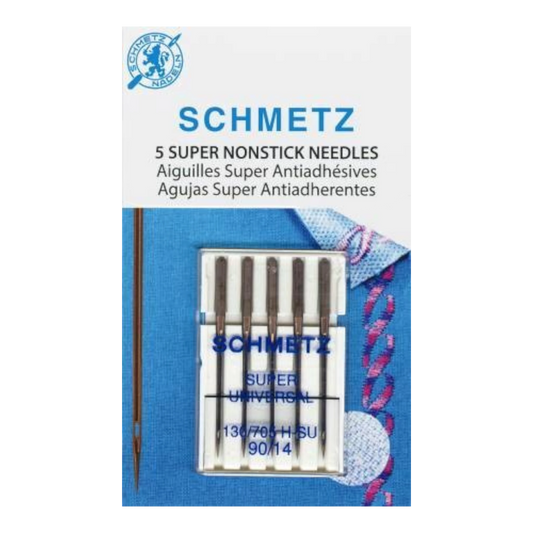 Schmetz Super Nonstick Needle 5ct, Size 90/14 , quilting and needlework