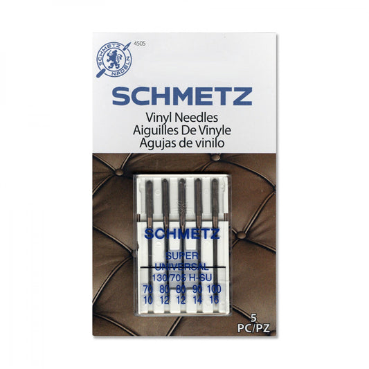 SCHMETZ Vinyl Needles 5 ct Mixed Sizes for bag making, sewing and craft projects