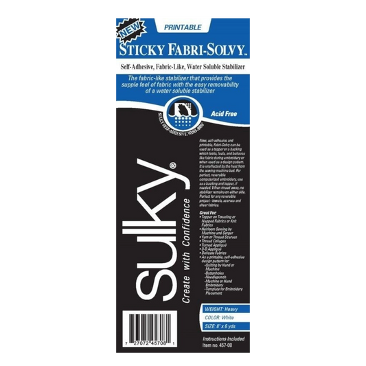 Sulky - Sticky Fabri Solvy 305 mm x 6yd for embroidery, applique and sewing projects