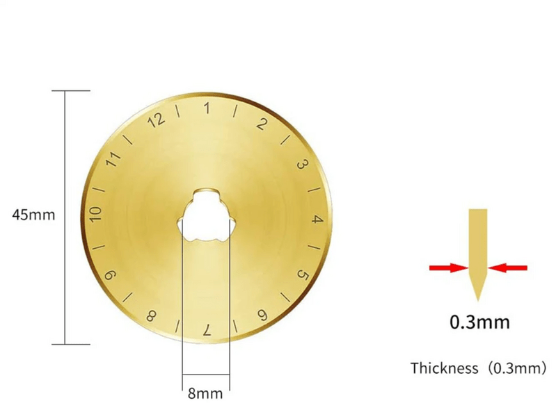 45mm Titanium Rotary Cutter Blades 2 Pack - Everything Fabric