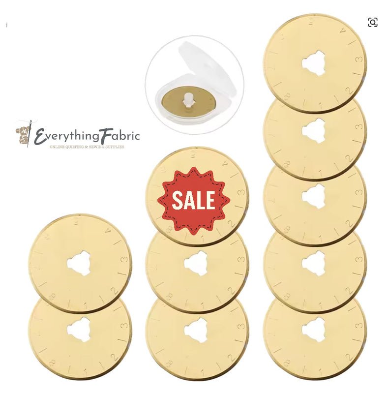 45mm Titanium Rotary Cutter Blades Bulk Pack - Everything Fabric
