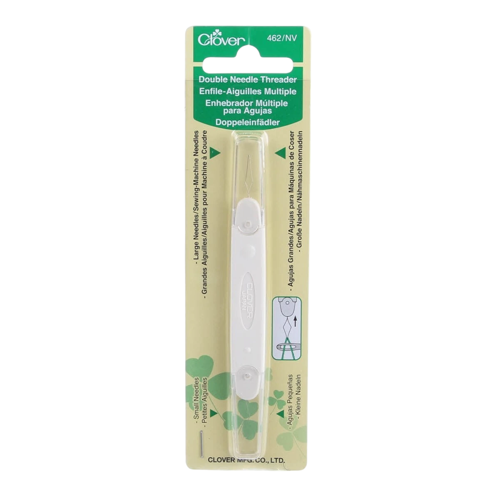 Clover Double Needle Threader – Thread Both Large & Small Needles ...