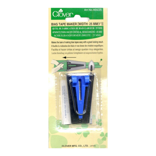 Clover Bias Tape Maker 25 mm 25 mm , quilting and neat fabric finishing