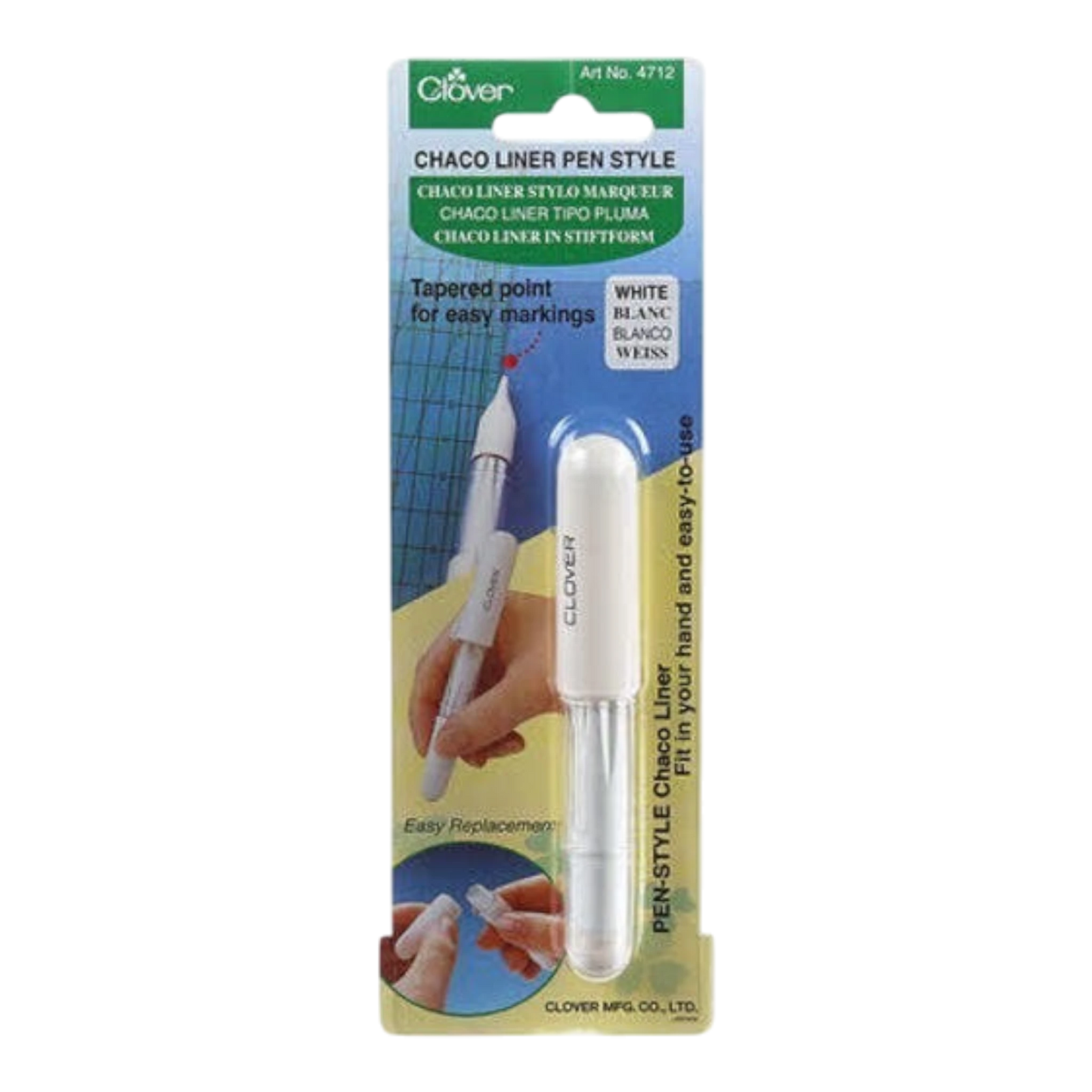 Clover Chaco Liner Pen Style , sewing and fabric marking