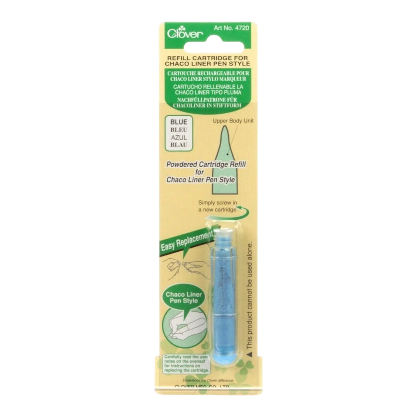 Clover Chaco Liner Pen REFILL , sewing and fabric marking