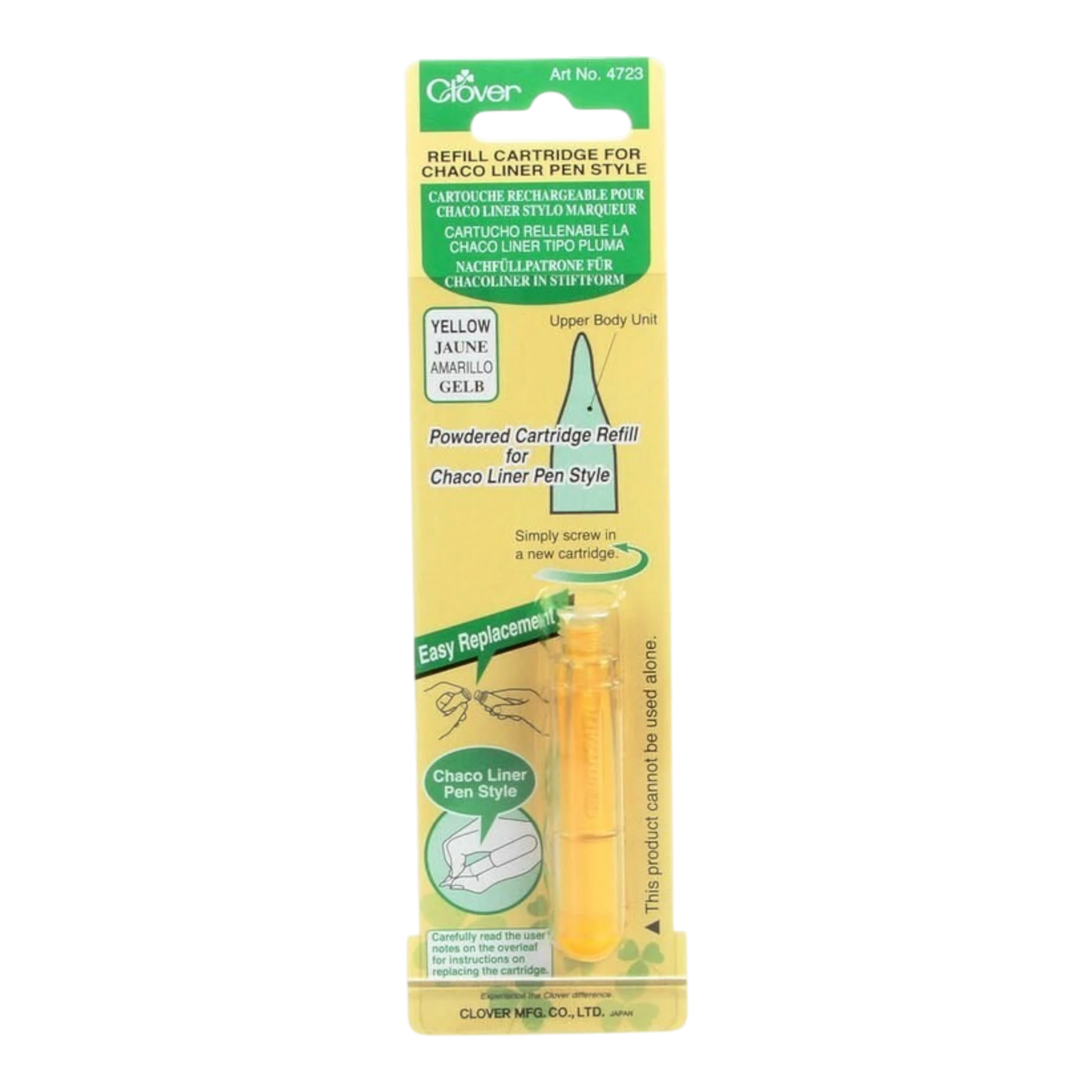 Clover Chaco Liner Pen REFILL , sewing and fabric marking