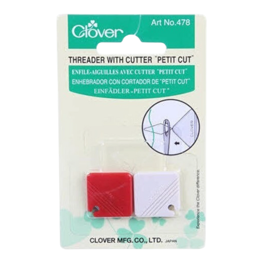 Clover Petit Cut Needle Threader & Thread Cutter , piecing and stitching