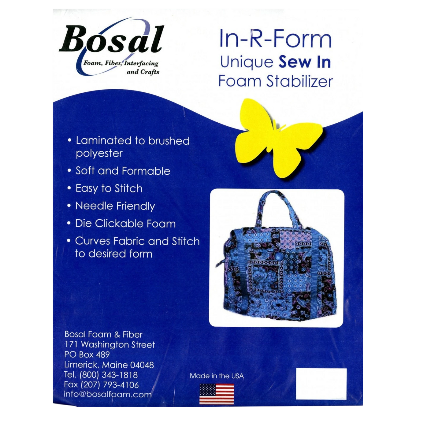 Bosal In-R-Form Plus Sew In Foam Stabilizer 914 mm x 1473 mm , quilting and structured projects