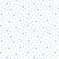Blissful Blues - Floral Dot on White