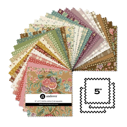 VALLEY HUES - 5 inch Square - 42 pc