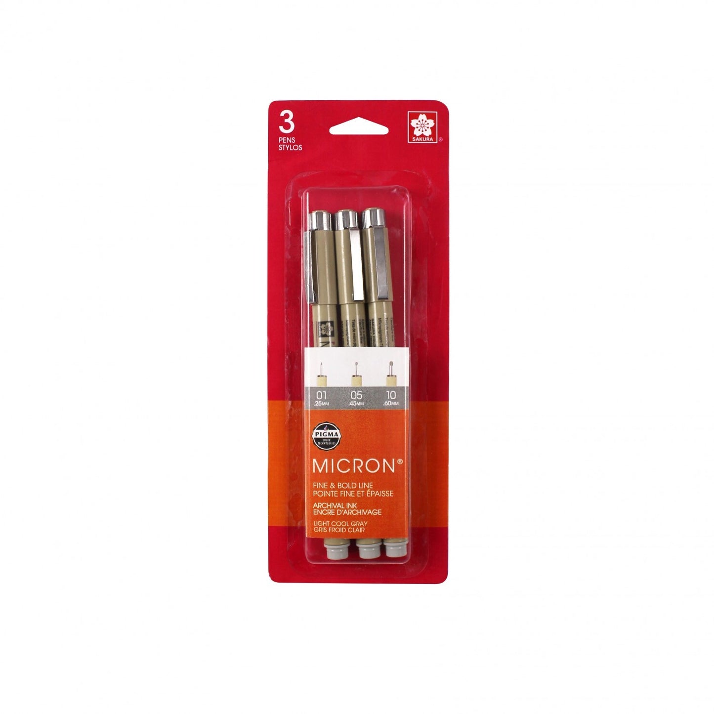 Pigma Micron Light Cool Gray 01 (.25 mm) 3 pk sewing and quilting product