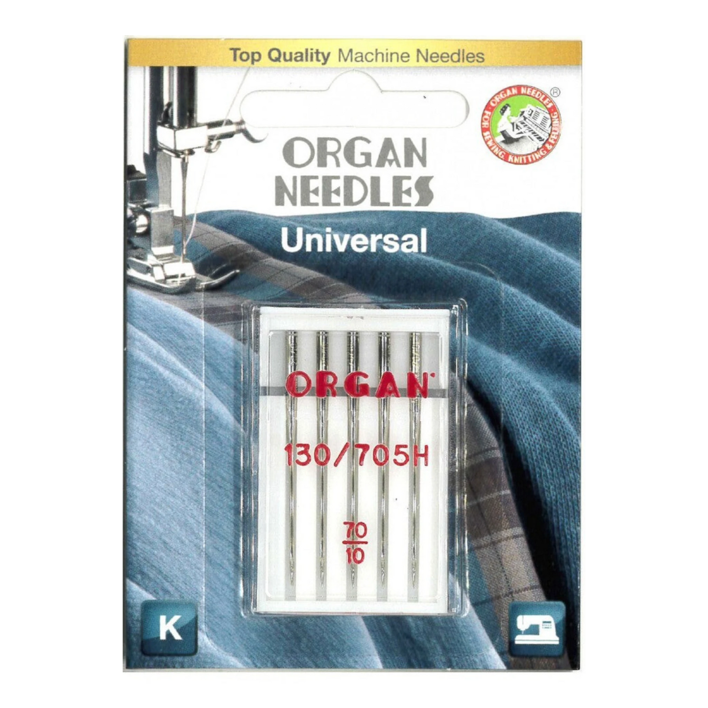 Organ Needles Universal Size 70/10 - Pack of 5 , quilting and needlework