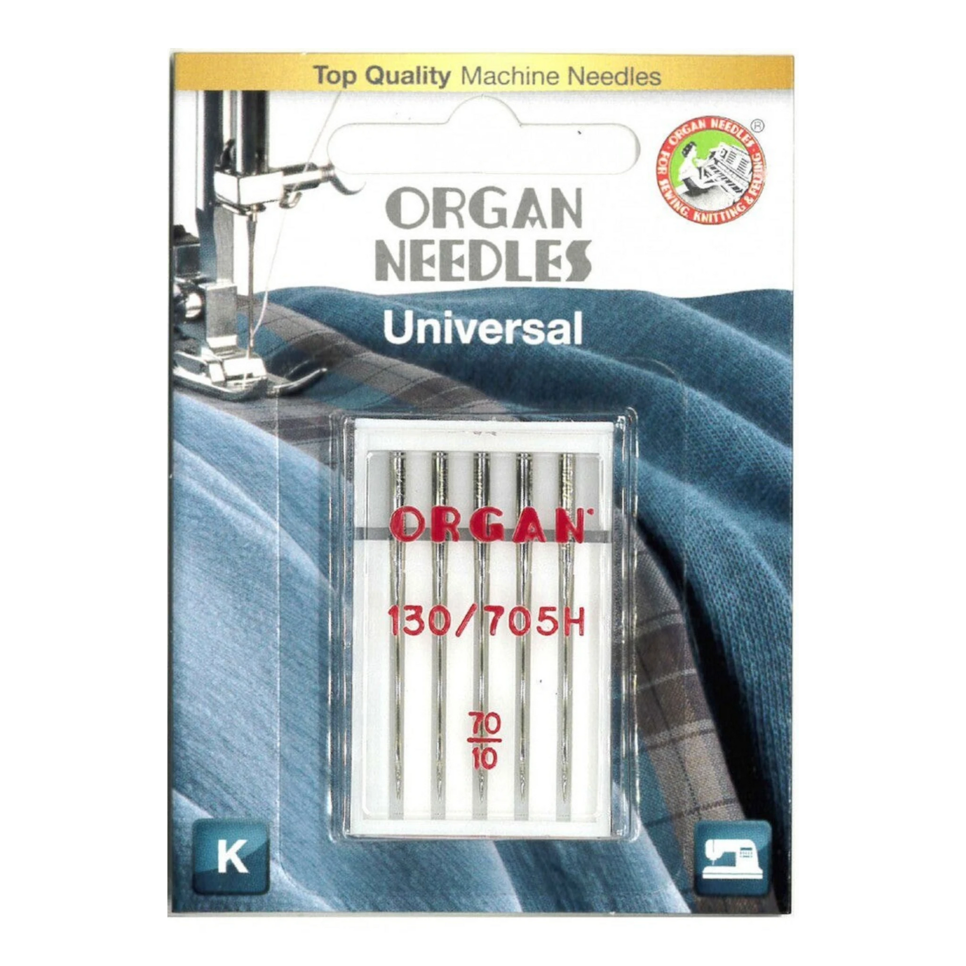 Organ Needles Universal Size 70/10 - Pack of 5 , quilting and needlework