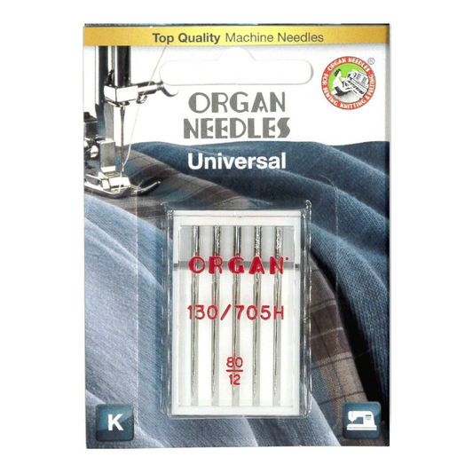 Organ Needles Universal Size 80/12 - Pack of 5 , quilting and needlework