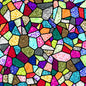 Multi Stained Glass 2743 mm Wide Back Digitally Printed for patchwork, quilting and sewing