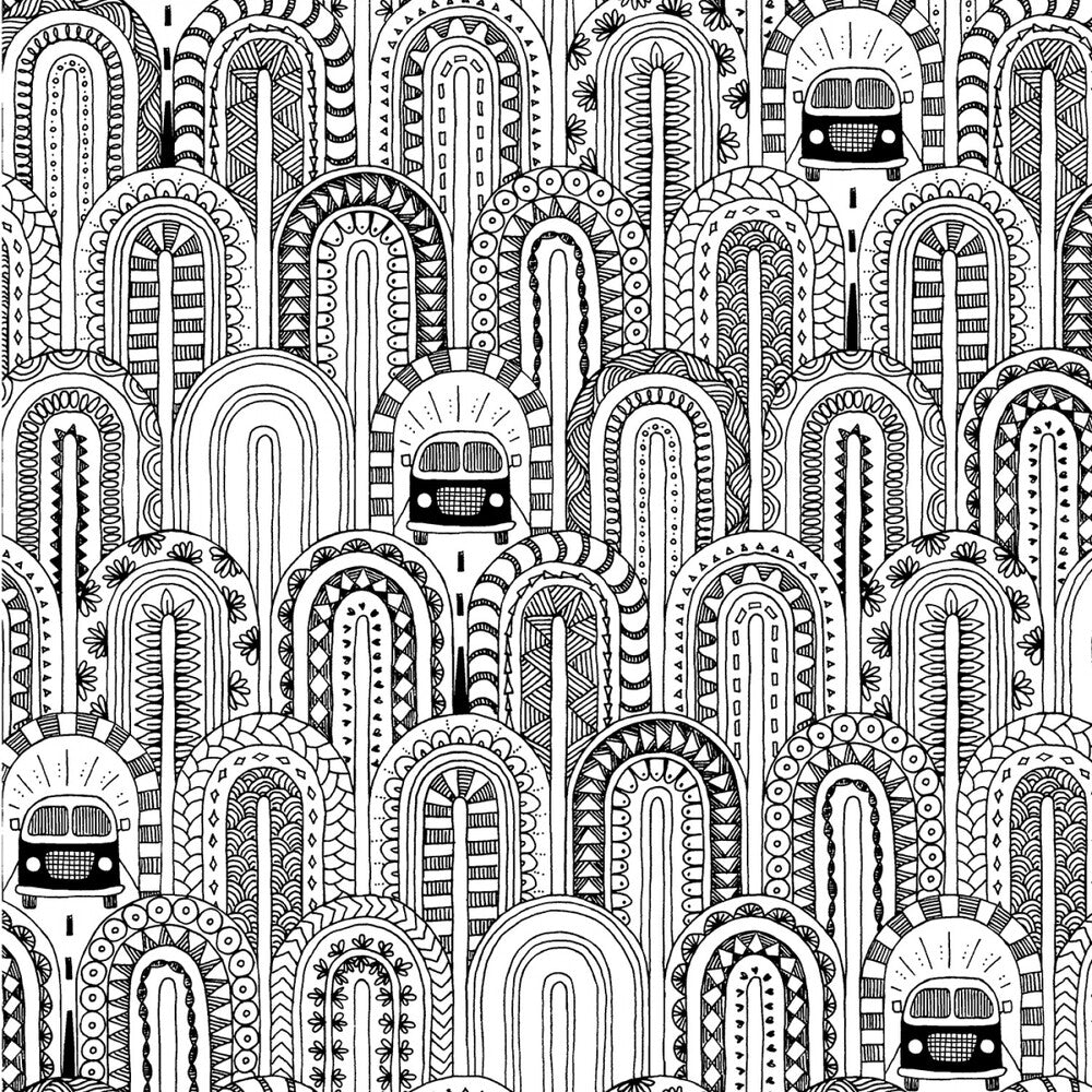 BAG TO GO Black & White Cruisin - sewing and quilting product
