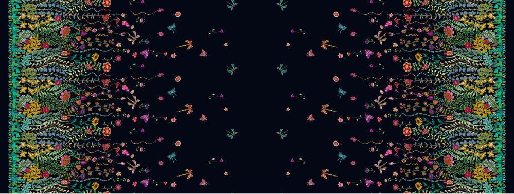 Twilight - Black Moonlight - Double Border sewing and quilting product