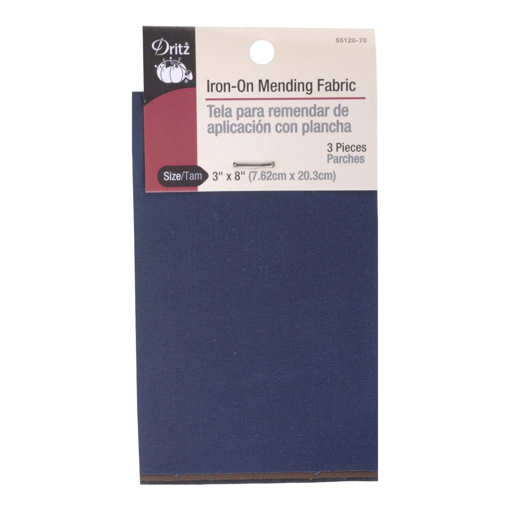 Iron on Patch Mending Fabric Assorted Dark 3ct 76 mm x 203 mm for garment repair, mending and sewing projects