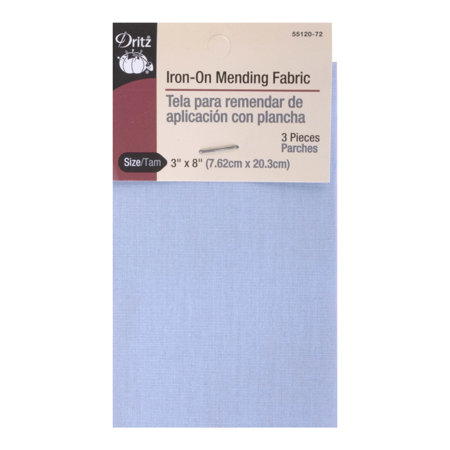Iron on Patch Mending Fabric Assorted Light 3ct 76 mm x 203 mm for garment repair, mending and sewing projects