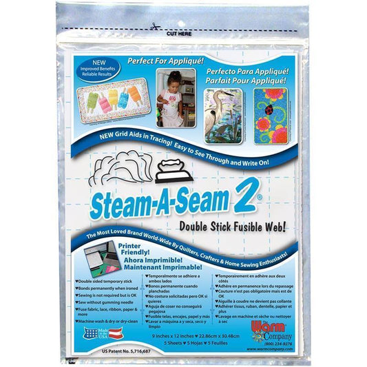 Steam-A-Seam 2 Sheet for applique, sewing and fusible craft projects