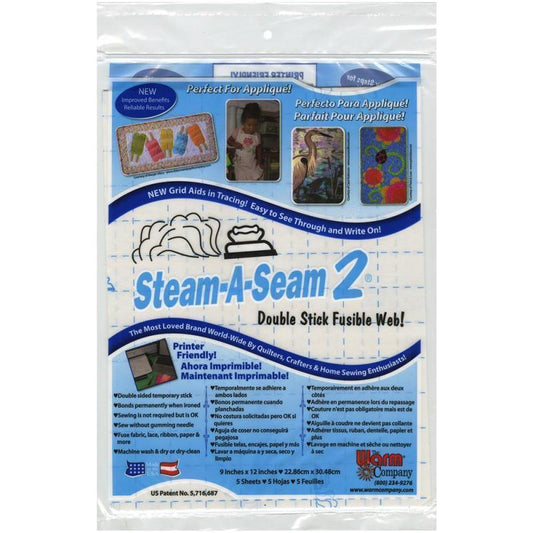 Steam-A-Seam 2 Sheet for applique, sewing and fusible craft projects