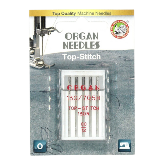 Organ Top Stitch Size 80/12 Needles - pk5 , quilting and needlework