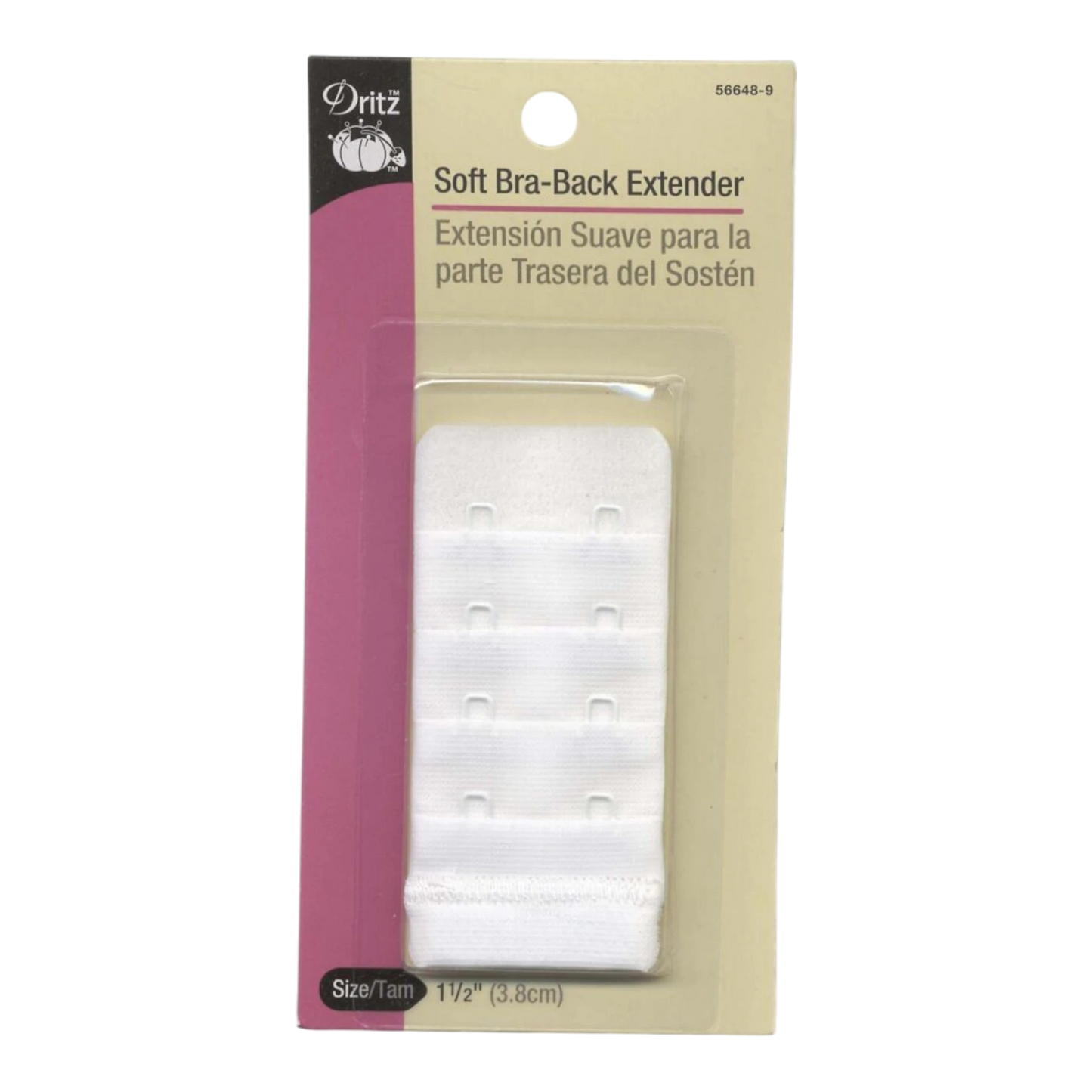 Bra Back Extender 38 mm 2 Hook White sewing and quilting product