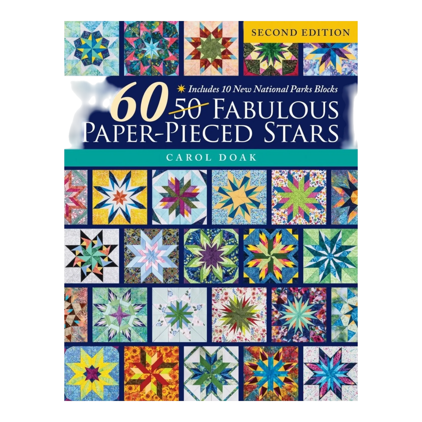 60 Fabulous Paper-Pieced Stars Second Edition Book - Everything Fabric