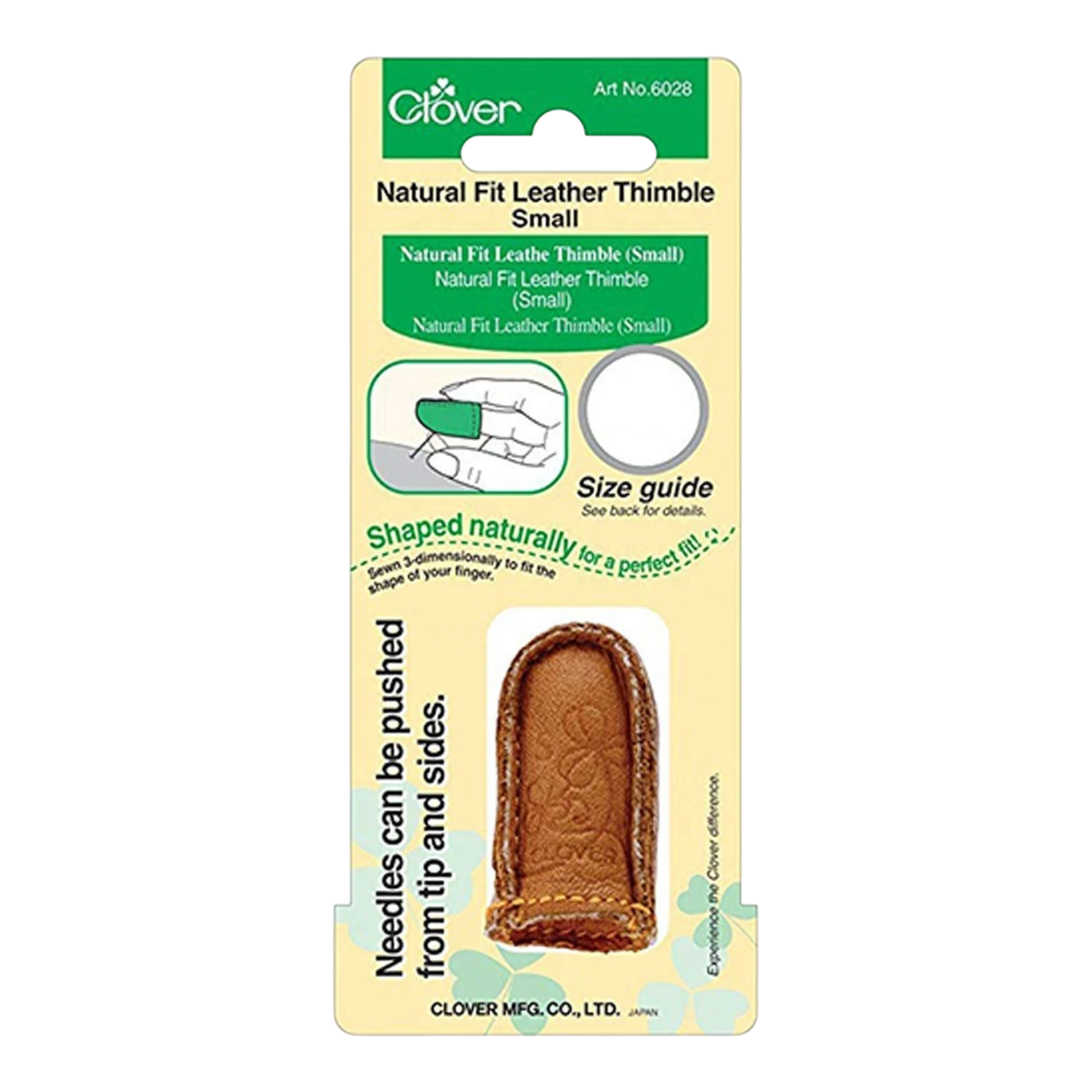 Natural Fit Leather Thimble - Small for hand sewing, quilting and needlework