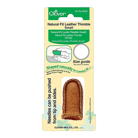 Natural Fit Leather Thimble - Small for hand sewing, quilting and needlework