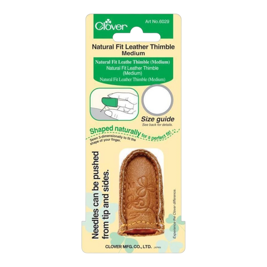 Clover Natural Fit Leather Thimble Medium