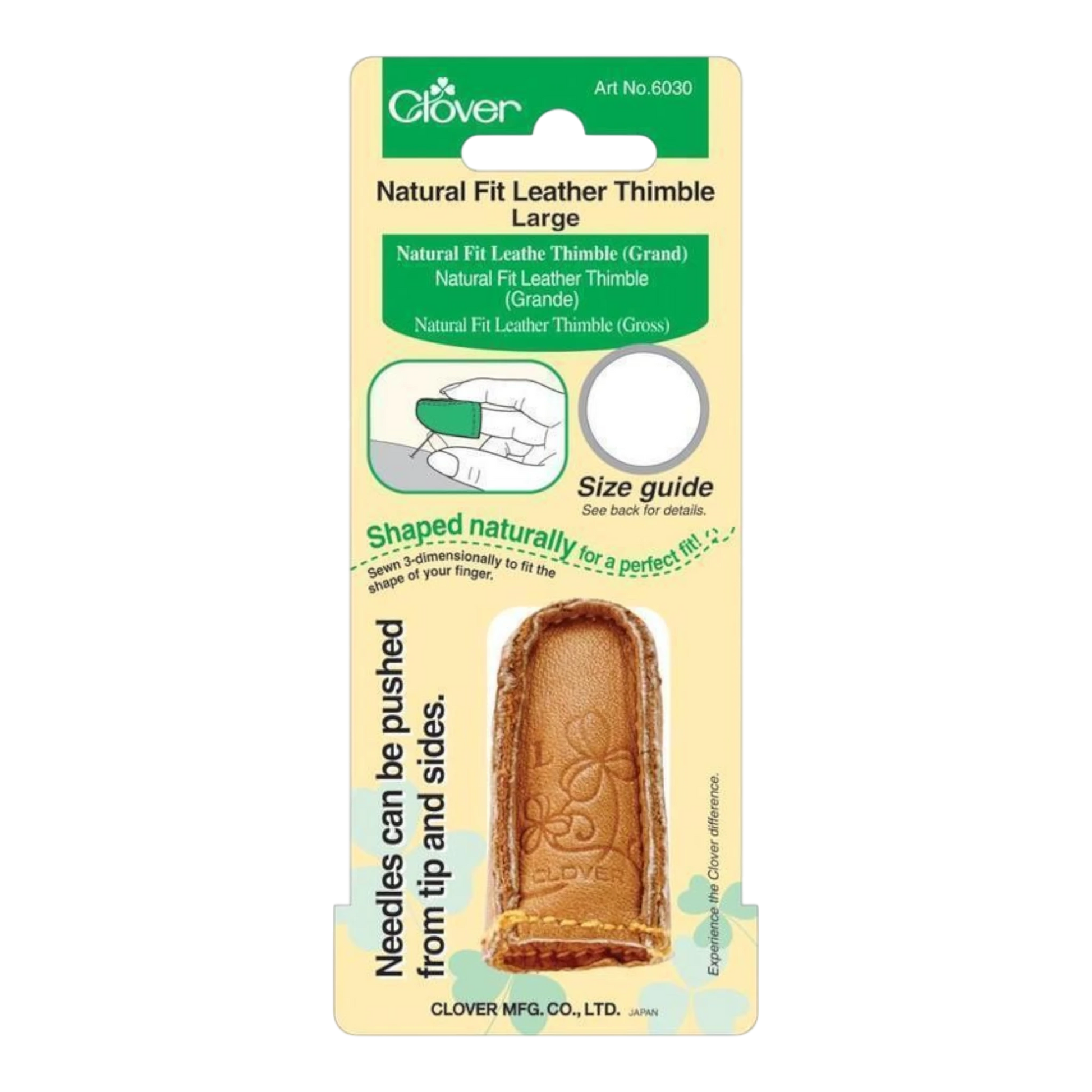 Natural Fit Leather Thimble Medium for hand sewing, quilting and needlework