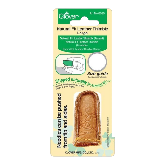 Natural Fit Leather Thimble Medium for hand sewing, quilting and needlework