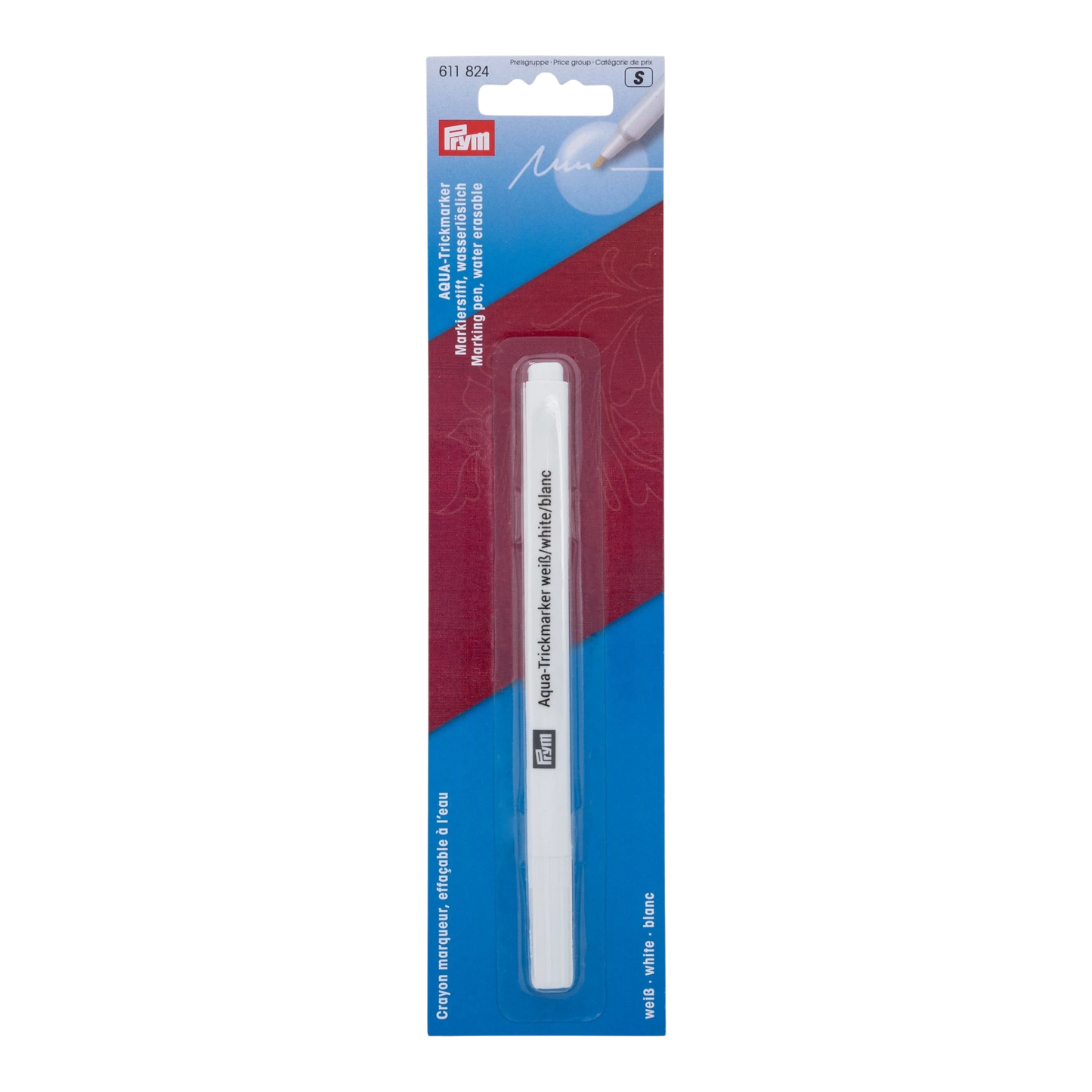 TRICK MARKER AQUA, WATER-ERASABLE, WHITE