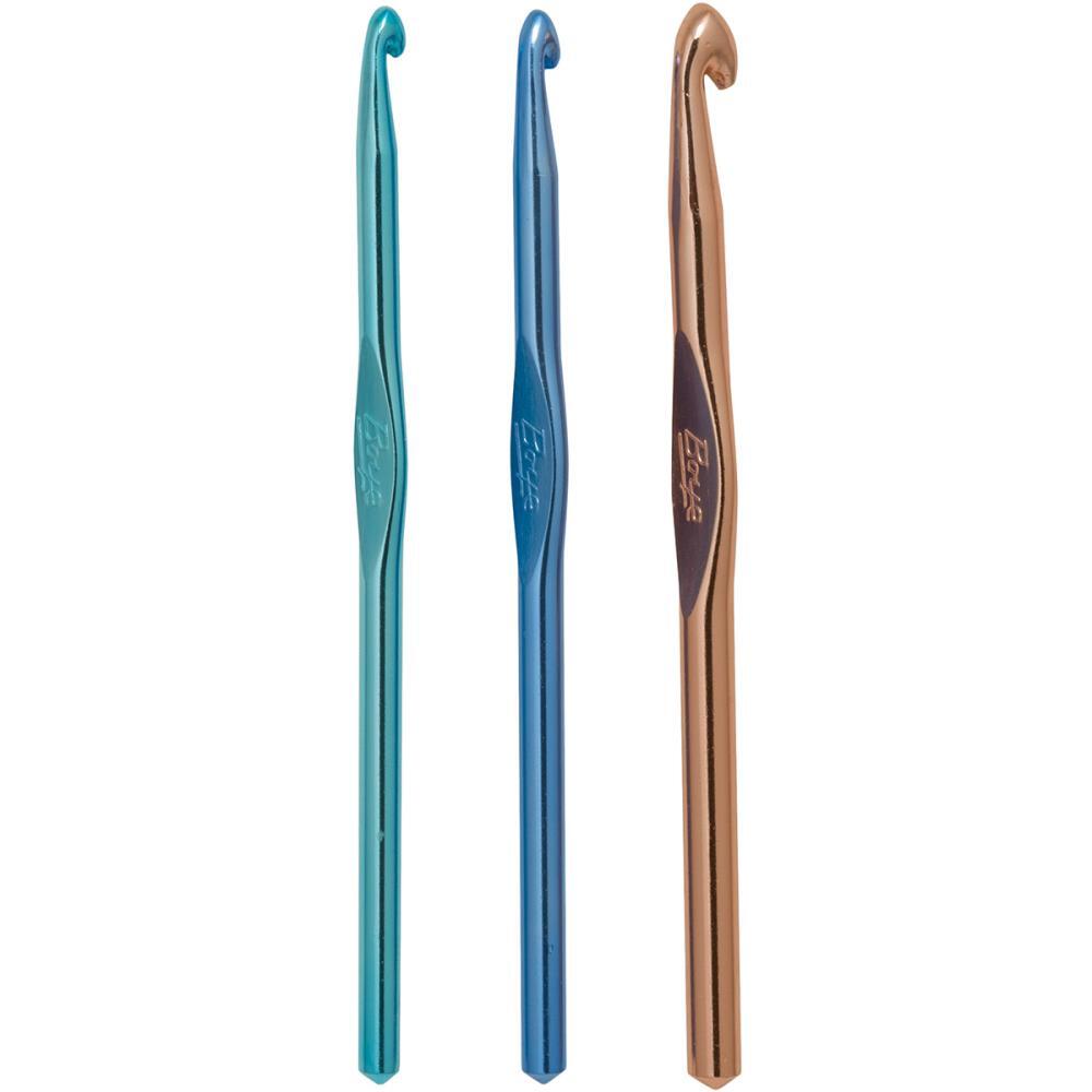 Boye Aluminum Crochet Hook Set size J,K,N for crochet and yarn projects