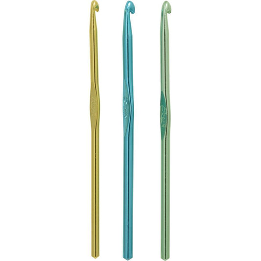 Boye Aluminium Crochet Hook Set size H, I, J for crochet and yarn projects