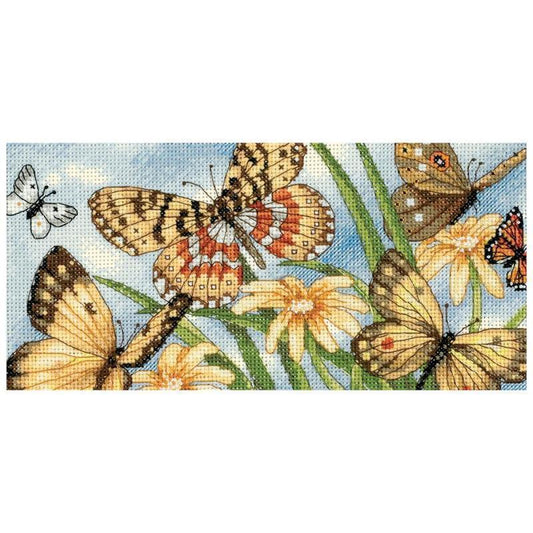 Gold Petite Butterfly Vignette Counted Cross Stitch Kit , quilting and craft projects