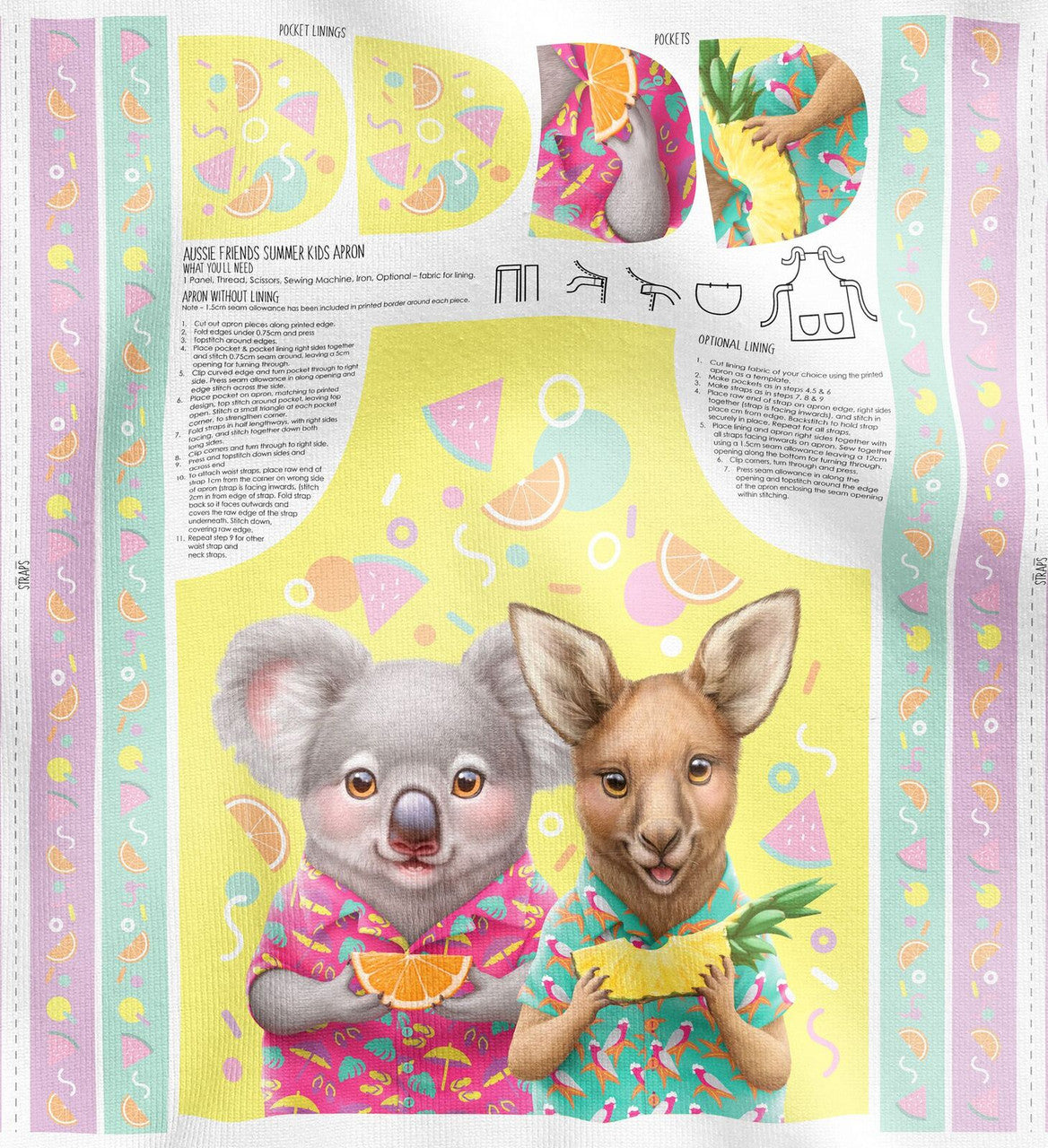 Aussie Friends Kid's Apron Panel Clearance