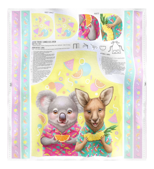 Aussie Friends Kid's Apron Panel Clearance