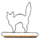 Black Cat Quilt Hanger by Ackerfeld | 6.5" x 6" Metal Wire Craft Display Frame