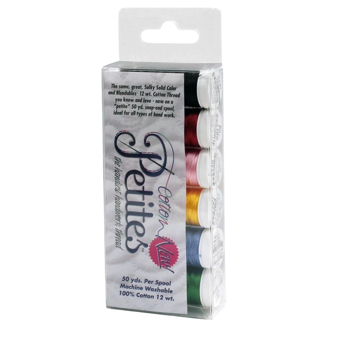 Sulky Petites 12wt Cotton Thread - 6 Pack for patchwork, quilting and sewing