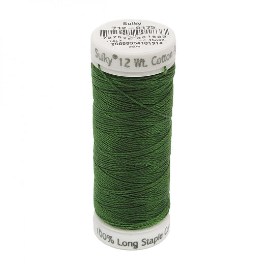 Sulky Thread Cotton Petites - 12wt - Palm Green for patchwork, quilting and sewing