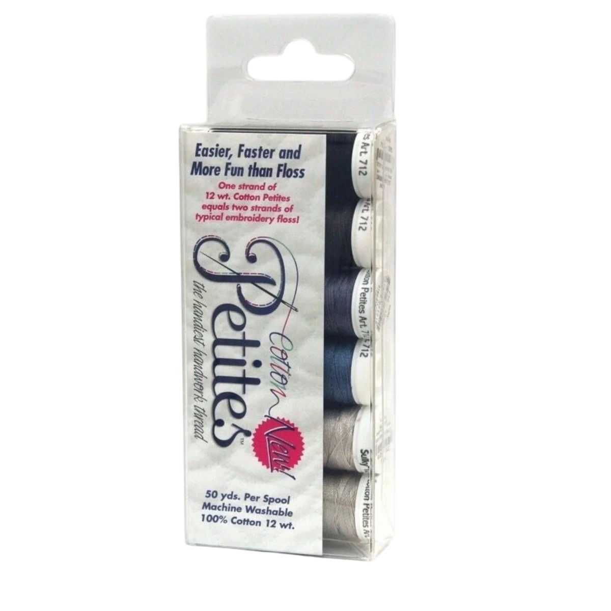 Sulky Cotton Petites 12wt 6-Pack Black/Gray