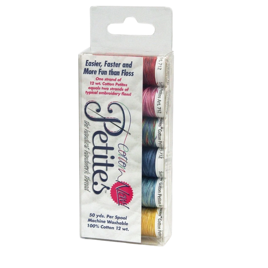 Sulky Petites 12wt Cotton Thread - 6 Pack - Most Popular Blendables for patchwork, quilting and sewing