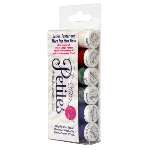 Sulky Petites 12wt Cotton Thread - 6 Pack - Winter for patchwork, quilting and sewing