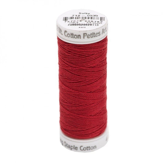 Sulky Thread Cotton Petites - 12wt - Dark Burgundy for patchwork, quilting and sewing