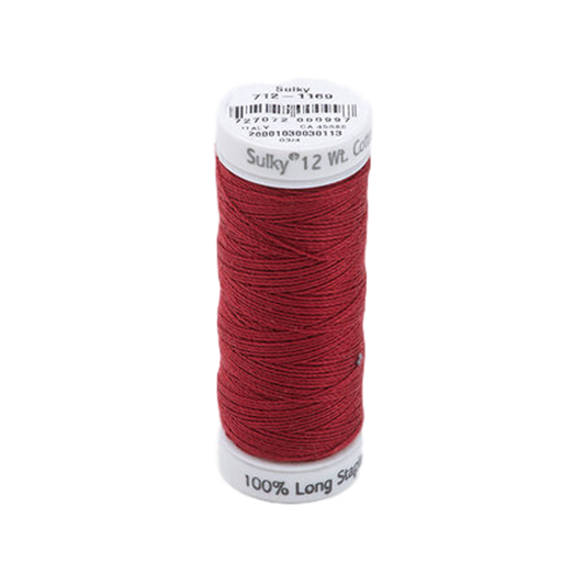 Sulky Thread Cotton Petites - 12wt - Bayberry Red for patchwork, quilting and sewing