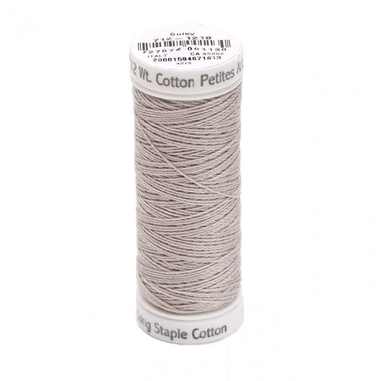 Sulky Thread Cotton Petites - 12wt - Silver for patchwork, quilting and sewing